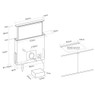 Caple DD912 87.5cm Downdraft Extractor Technical Drawing