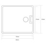 Caple CPBS5 59.5cm Belfast Farmhouse Ceramic Sink Technical Drawing