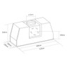 Caple TBU521 52cm Built In Cooker Hood - Technical Drawing