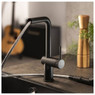 Modern Abode Fraction Pull Out Single Lever Tap with spray head in a kitchen setting