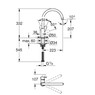 Grohe Start Edge Single Lever Sink Mixer - Technical Drawing