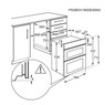 Zanussi Integrated Double Electric Oven Technical Drawing