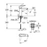 Grohe Start Single-lever Size M Mixer Bathroom Tap - Technical Drawing