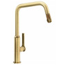 Abode, AT2090, Hex Single Lever Pull Out Kitchen Tap in Brushed Brass