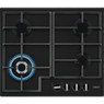 Zanussi ZGNN645K 60cm 4 Burner Gas Hob - Black Main Image