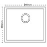 Carron Phoenix DECA 105 Sink Dimensions