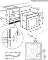 Zanussi ZOHHC0X2 Integrated Electric Oven Technical Drawing