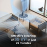 Aeno AP4 air purifier effectively cleansing a modern living room of up to 35mÂ² in 2 minutes