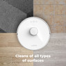 Aeno RC2S Robot Vacuum efficiently cleaning multiple floor types.