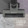 Aeno SC1 cordless vacuum cleaner demonstrating 2-mode feature suitable on 4 different floor types