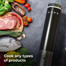 Aeno SV1 sous vide showing it can be used with fish, meat, vegetables and more