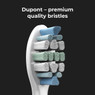 Aeno DB3 smart toothbrush with a close-up showcasing the quality of its Dupont bristles.