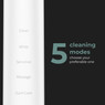 Aeno DB5 toothbrush showcasing its 5 modes: clean, white, sensitive, massage and gum care.