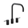 Abode PT1054 Pronteau Project 4 in 1 3-Part Kitchen Tap - Matt Black Main Image