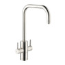 Abode PT1004-2 Pronteau Project 4 in 1 Monobloc Kitchen Tap - Brushed Nickel Main Image