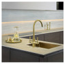 Abode Pronteau Propure 4 in 1 Kitchen Tap in modern kitchen with undermount sink and glassware