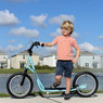 HOMCOM 90-96cm Kids Kick Scooter Adjustable Handlebar Inflatable Wheels Blue