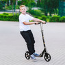 Homcom Foldable Kick Scooter for Kids with Adjustable Height, Brake, Big Wheels