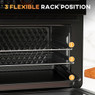 Homcom Air Fryer Oven 20L Countertop Mini Oven with 17 Presets 1400W Black