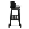 Charcoal BBQ Grill with Wheels Black Steel