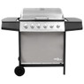 Gas BBQ Grill with 6 Burners Black and Silver (FR/BE/IT/UK/NL only)