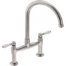 Franke GLOR/BRIDGE/SKS Gloriana Classic Bridge Dual Lever Kitchen Tap - Decor Steel Product Image