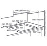 AEG, HGB64420YM, Gas Hob Dimension Drawing