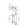 Grohe 34562000 Grohtherm 800 Thermostatic Shower Mixer - Technical Drawing with Dimensions
