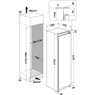 Hotpoint HS18012UK Integrated 177cm Tall Fridge Technical Drawing with dimensions