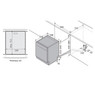 Samsung DW60CG550B00/EU Series 5 Dishwasher Installation Dimensions