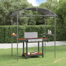 vidaXL BBQ Gazebo with Side Shelves in Anthracite 220x115x230cm