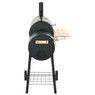 vidaXL Classic Charcoal BBQ Offset Smoker in Black