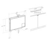 Caple, DD522BK, 52cm, Downdraft Cooker Hood dimension drawing