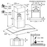 Zanussi, ZHC92352X, 90cm, Chimney Cooker Hood Technical Drawing