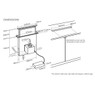 Caple, DD606BK, 60cm, Downdraft Cooker Hood Dimension Drawing