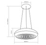 Caple, CR700, Island Cooker Hood dimension drawing