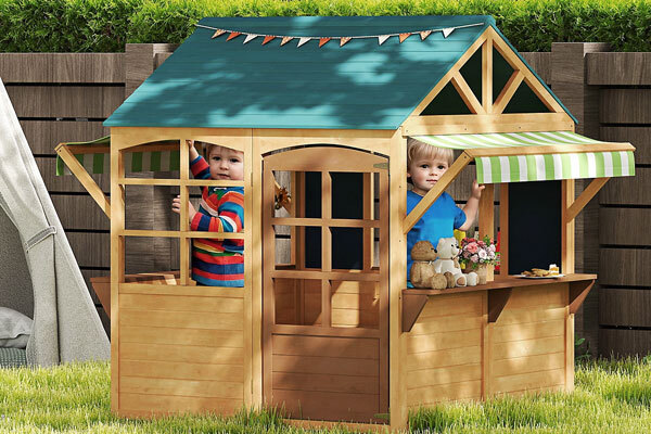 Children's Wooden Outdoor Playhouse AIYAPLAY Childrens Playhouse
