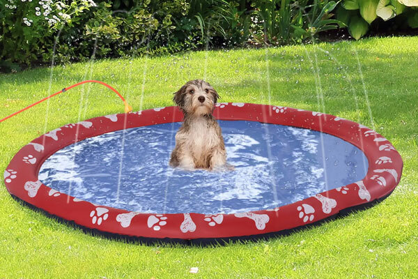 PawHut Water Spray Mat For Dogs PawHut Cooling Sprinkler For Animals