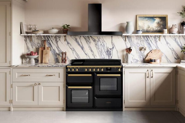 Rangemaster Estel Deluxe 110 Range Cooker Rangemaster Range Cooker Black & Brass