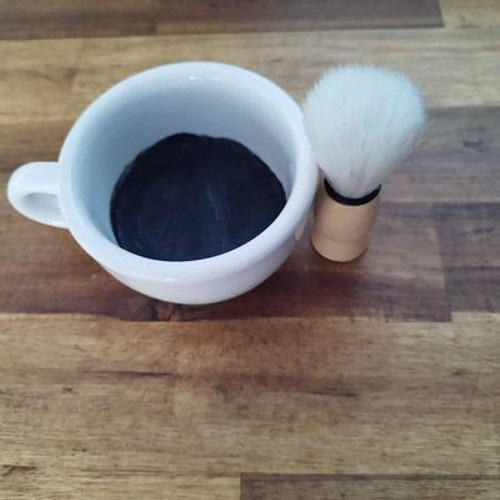 Handcrafted all-natural Goat Milk & Charcoal Shaving Soap