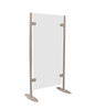Classic Glass Partition Screen Straight