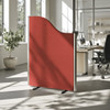 Acoustic Wave Top Office Partition Screens with Aluminium Edges | Panelscreens
