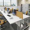 Desk mounted screens wrap