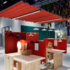 The Abstracta Scala is highly appreciated in restaurants, lounges and other leisure concepts - red with lightning.