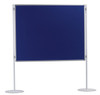 Xib-it Pole and Panel Multi-Board with Aluminium Frame - blue - white background.