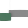 Acoustic Basic Ceiling Baffles by Abstracta - 2 - green and grey - white background.