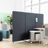 Softline 30 Acoustic Office Divider used for noise dampening between desks and meeting rooms. Each side of the floor-standing acoustic screens is upholstered in premium sound-absorbing Dox 50 fabric.