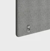 Side-mounted bracket on the Edge 38 acoustic desk panel