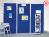 Gallery display system showing artwork