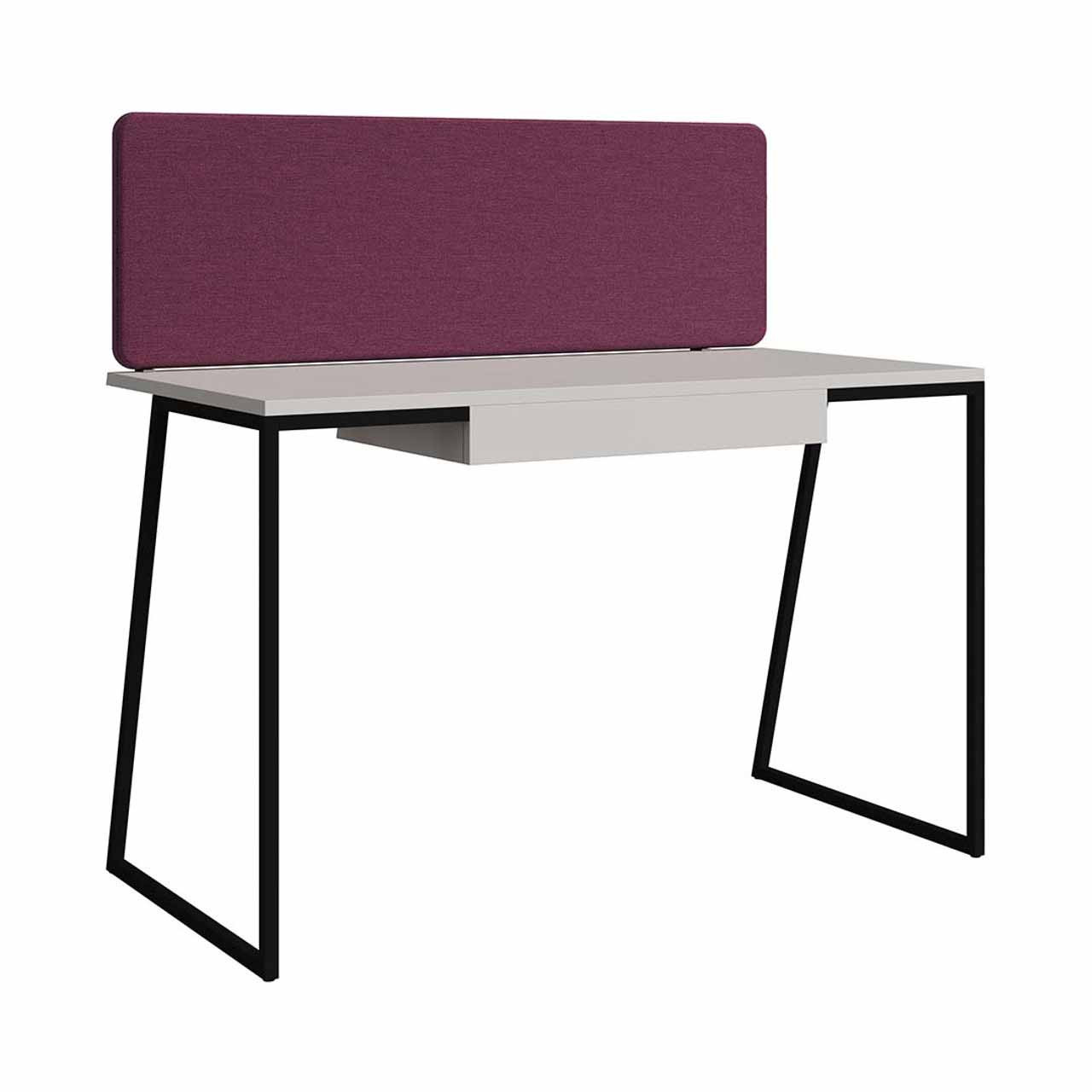 Edge Fabric 38 Acoustic Desk Screens - Rounded | Panelscreens